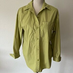 Light Green Button-Up Shirt Abercrombie & Fitch